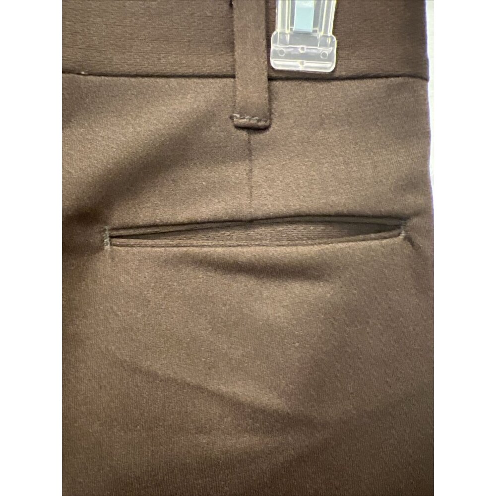 VTG Authentic Knit 100% Polyester Brown Dress Pants Mens 36 USA Made Ban-Rol - Picture 4 of 16